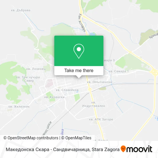 Карта Македонска Скара - Сандвичарница