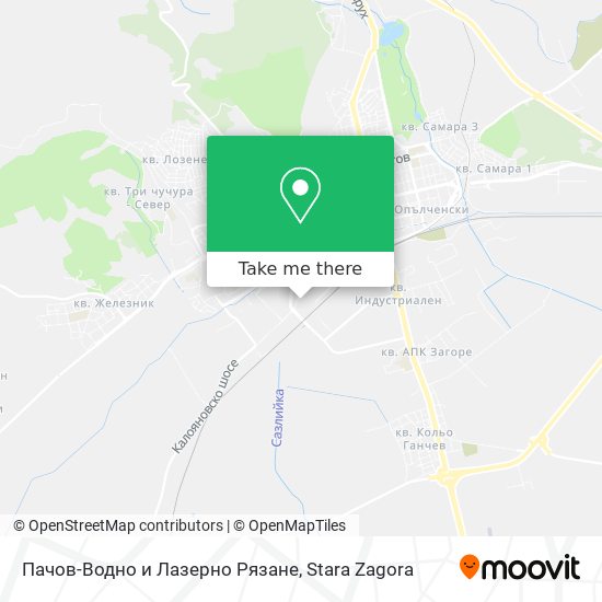 Пачов-Водно и Лазерно Рязане map