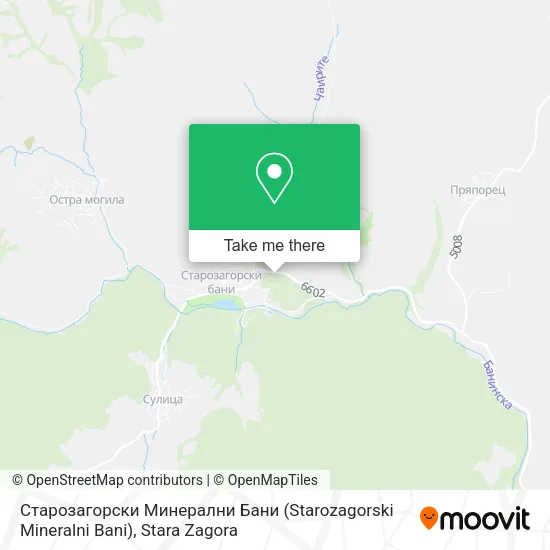 Карта Старозагорски Минерални Бани (Starozagorski Mineralni Bani)