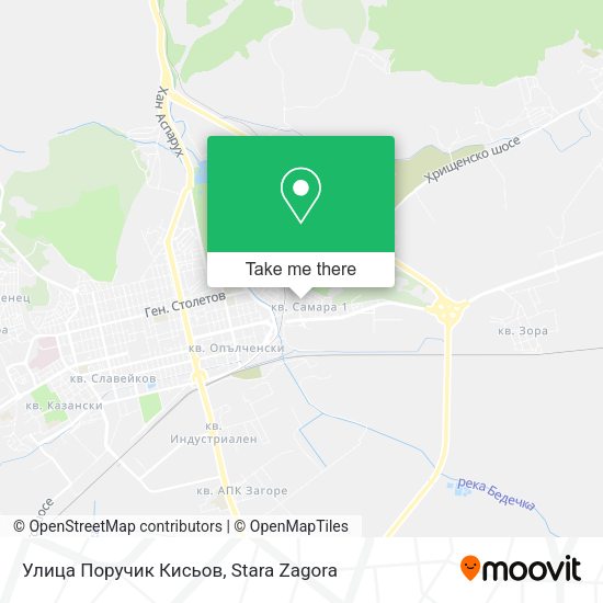 Улица Поручик Кисьов map
