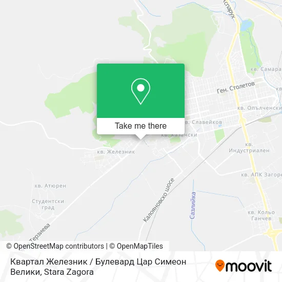 Карта Квартал Железник / Булевард Цар Симеон Велики