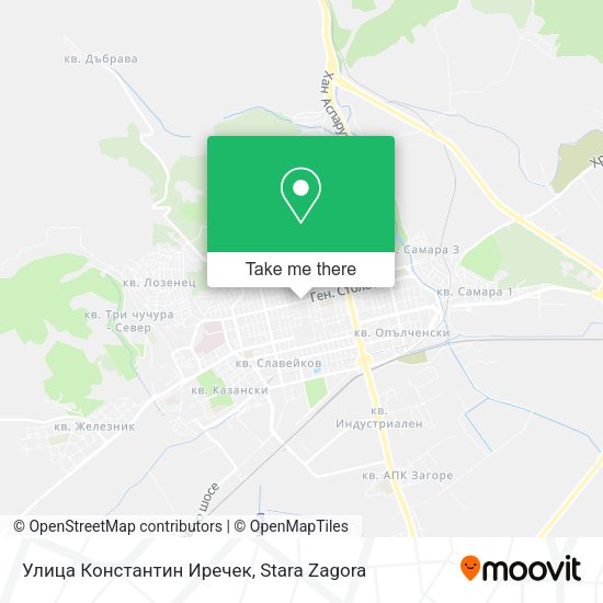Карта Улица Константин Иречек