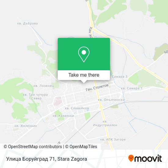 Карта Улица Боруйград 71