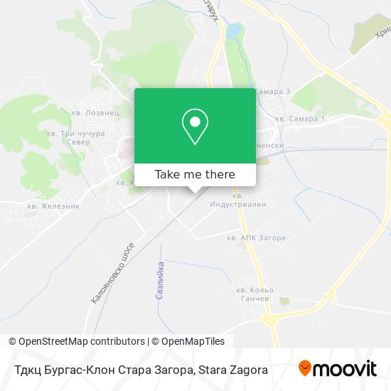Тдкц Бургас-Клон Стара Загора map