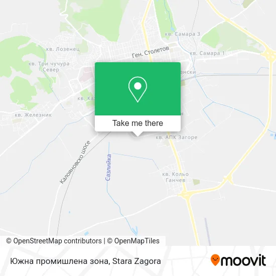 Карта Южна промишлена зона