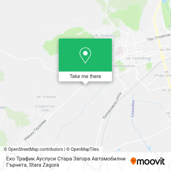 Карта Еко Трафик Ауспуси Стара Загора Автомобилни Гърнета