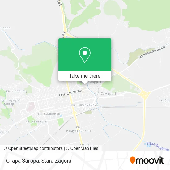 Карта Стара Загора