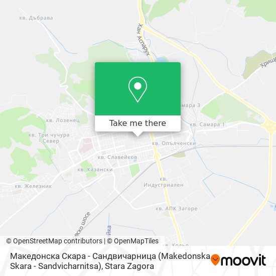 Карта Македонска Скара - Сандвичарница (Makedonska Skara - Sandvicharnitsa)