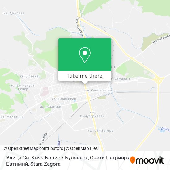 Улица Св. Княз Борис / Булевард Свети Патриарх Евтимий map