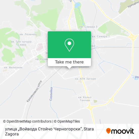 Карта улица „Войвода Стойчо Черногорски“