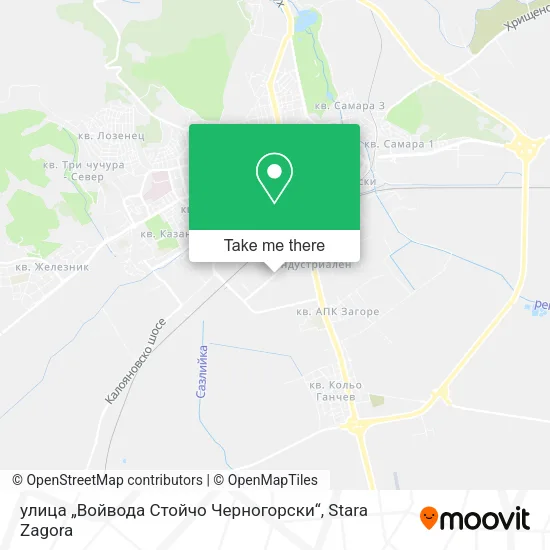 Карта улица „Войвода Стойчо Черногорски“