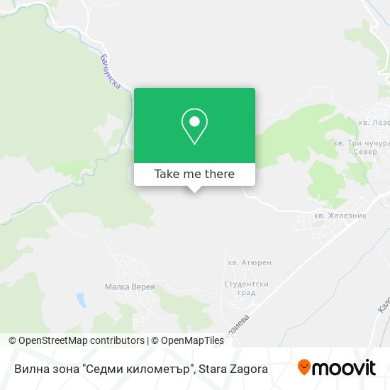 Вилна зона "Седми километър" map