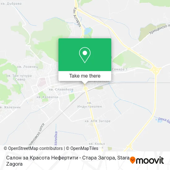 Карта Салон за Красота Нефертити - Стара Загора