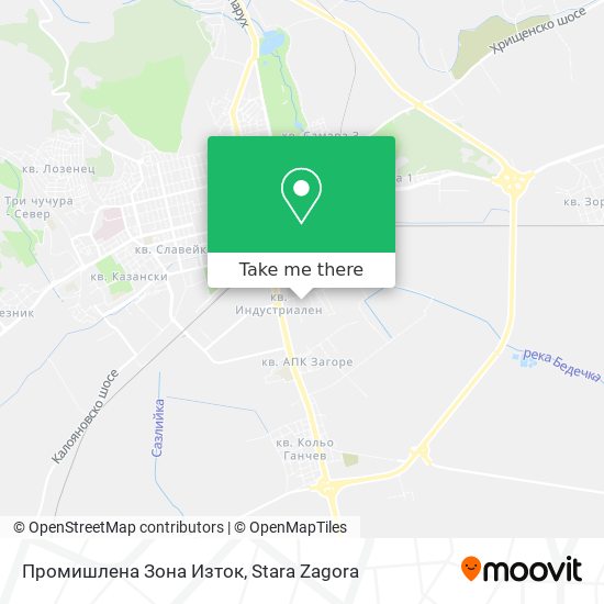 Промишлена Зона Изток map
