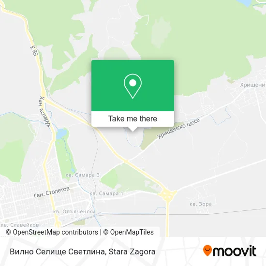 Карта Вилно Селище Светлина