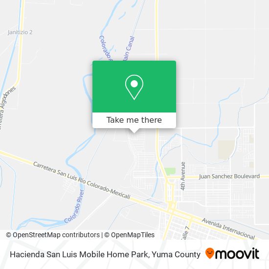 Hacienda San Luis Mobile Home Park map