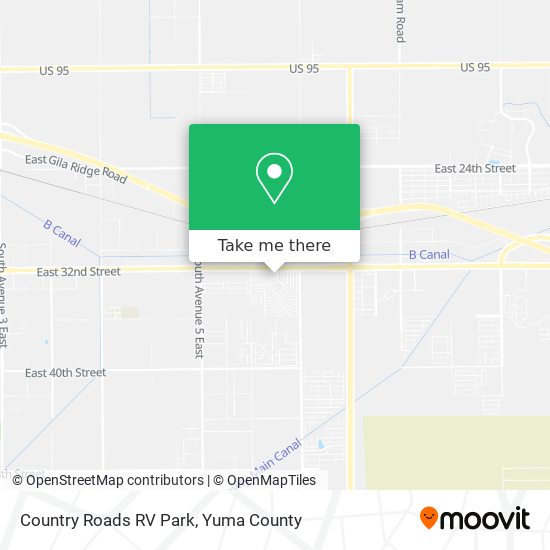 Mapa de Country Roads RV Park