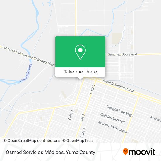 Mapa de Osmed Servicios Médicos