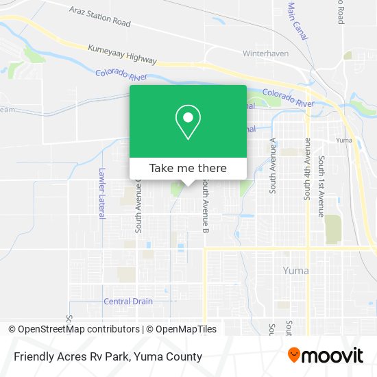 Friendly Acres Rv Park map