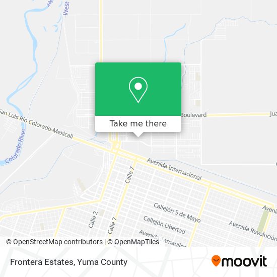 Frontera Estates map