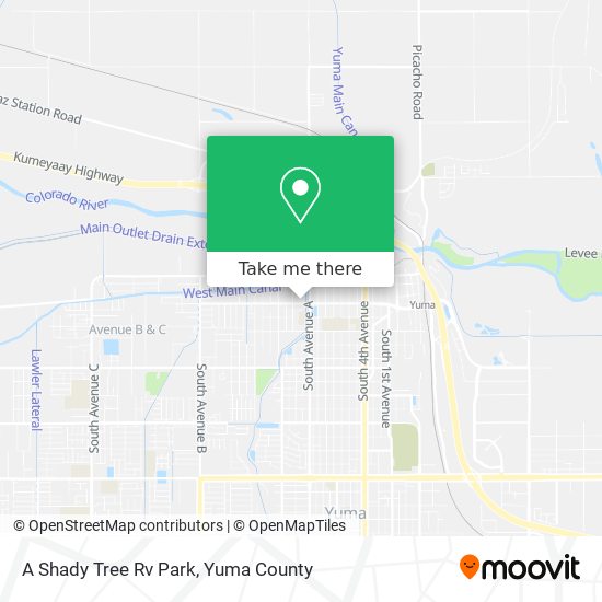 A Shady Tree Rv Park map