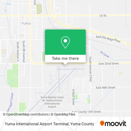 Yuma International Airport Terminal map