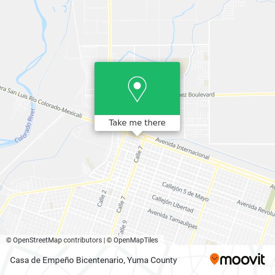 Mapa de Casa de Empeño Bicentenario