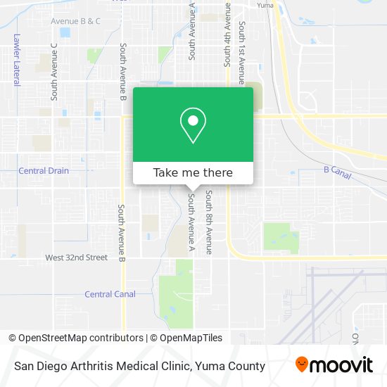 San Diego Arthritis Medical Clinic map