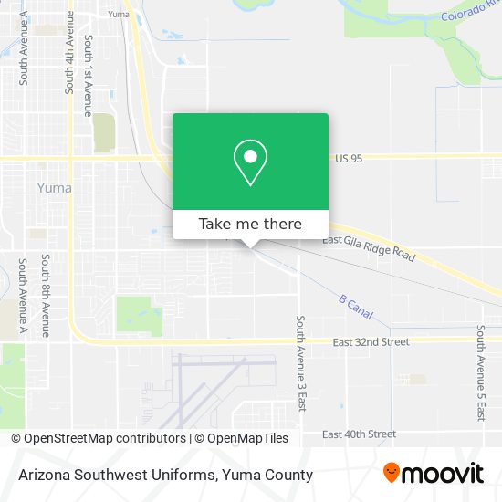 Mapa de Arizona Southwest Uniforms