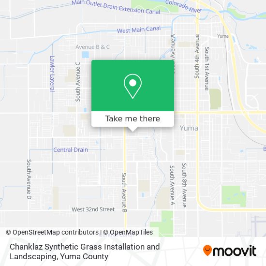 Chanklaz Synthetic Grass Installation and Landscaping map