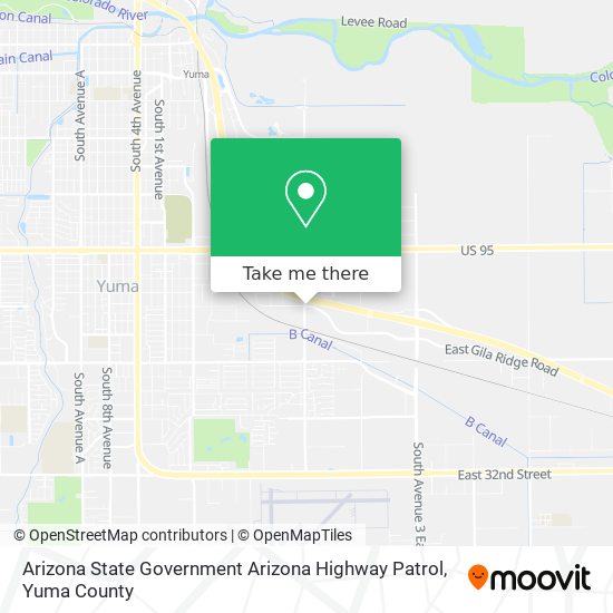Mapa de Arizona State Government Arizona Highway Patrol