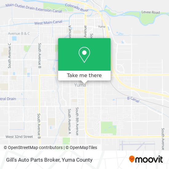 Gill's Auto Parts Broker map
