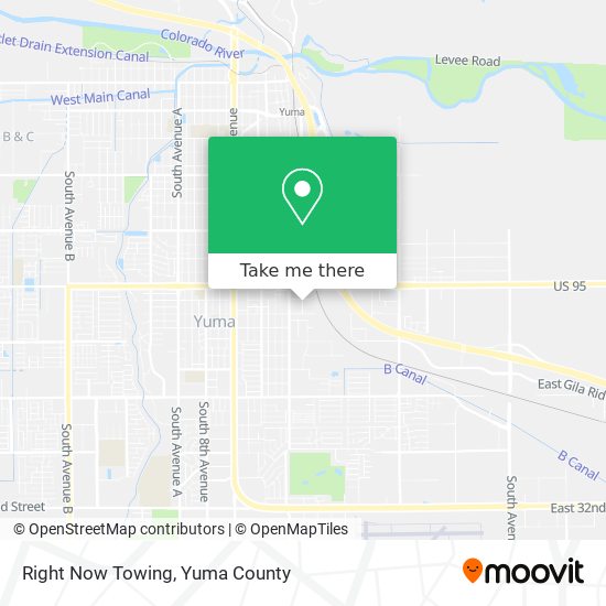 Right Now Towing map