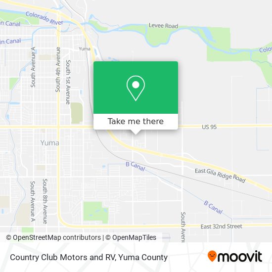 Country Club Motors and RV map
