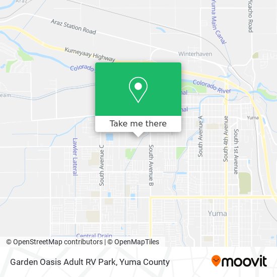 Mapa de Garden Oasis Adult RV Park