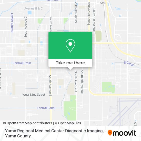 Yuma Regional Medical Center Diagnostic Imaging map