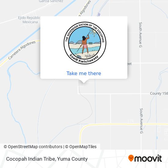 Cocopah Indian Tribe map