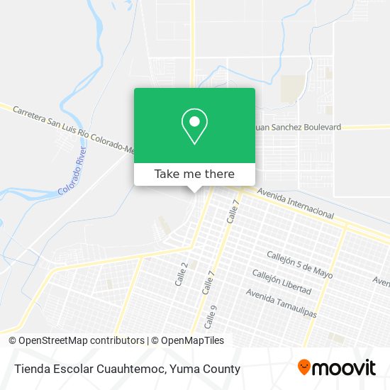 Mapa de Tienda Escolar Cuauhtemoc