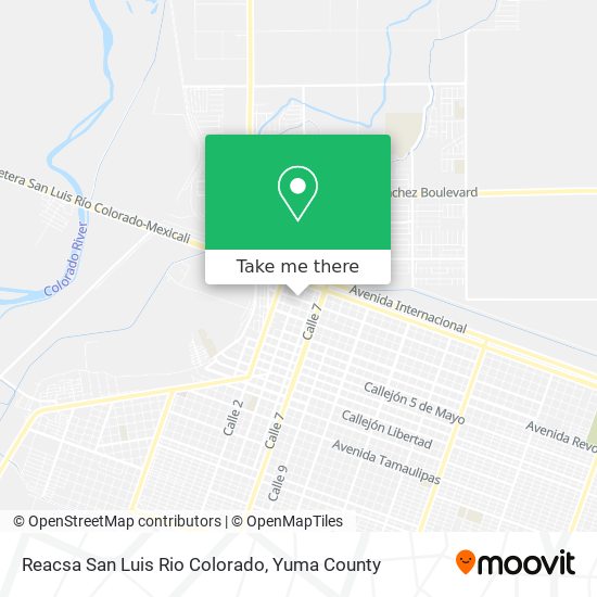 Reacsa San Luis Rio Colorado map