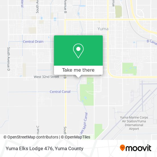 Yuma Elks Lodge 476 map