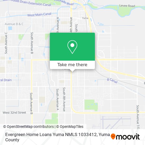 Evergreen Home Loans Yuma NMLS 1033412 map