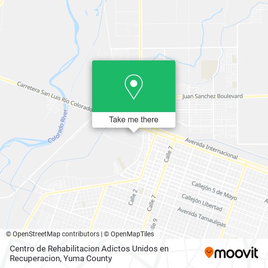 Centro de Rehabilitacion Adictos Unidos en Recuperacion map