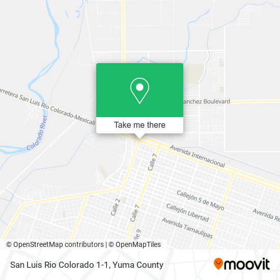 San Luis Rio Colorado 1-1 map