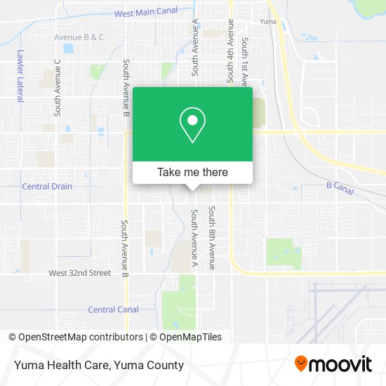 Yuma Health Care map