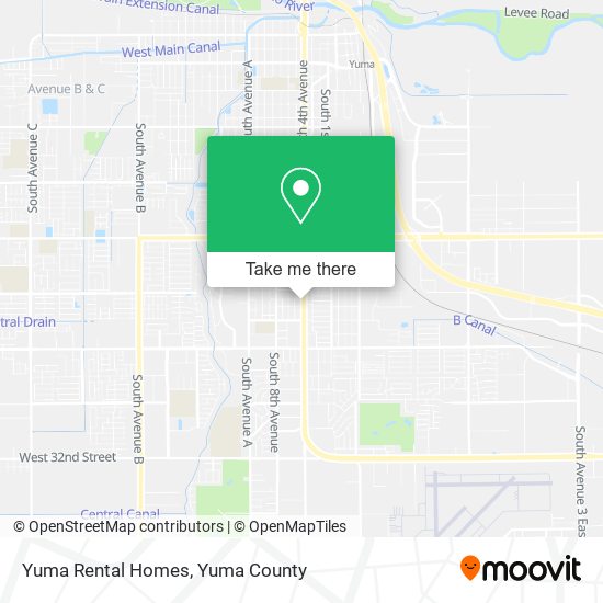 Yuma Rental Homes map