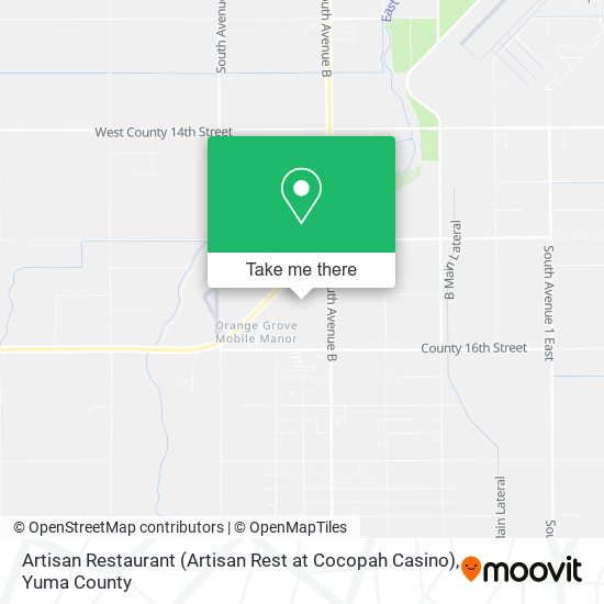 Mapa de Artisan Restaurant (Artisan Rest at Cocopah Casino)
