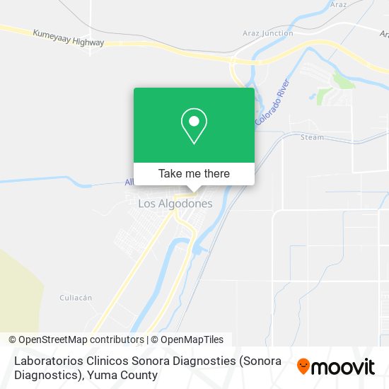 Mapa de Laboratorios Clinicos Sonora Diagnosties (Sonora Diagnostics)