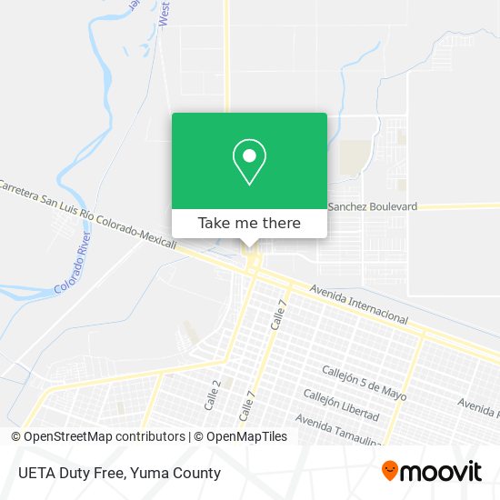 Mapa de UETA Duty Free