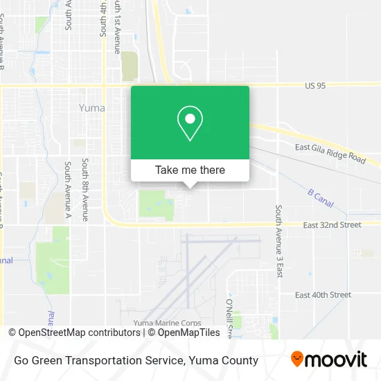 Go Green Transportation Service map