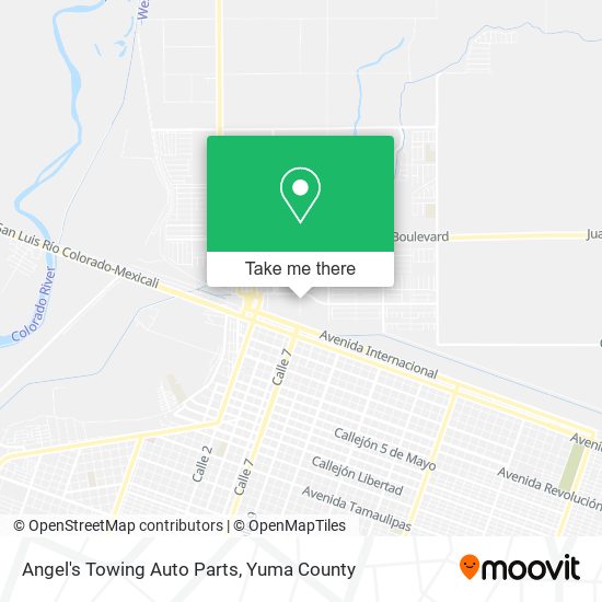 Angel's Towing Auto Parts map